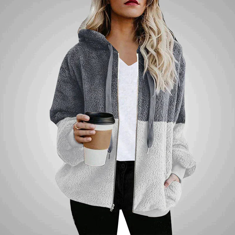 Fluffy Teddy Vest with Hood | Cozy Polyester Winter Jacket