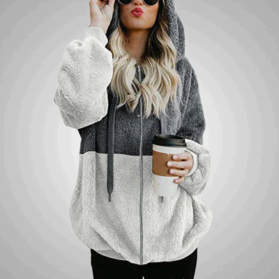 Fluffy Teddy Vest with Hood | Cozy Polyester Winter Jacket