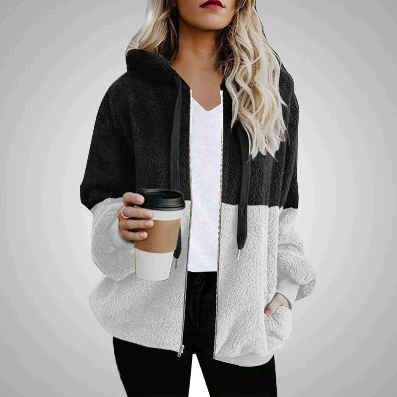 Fluffy Teddy Vest with Hood | Cozy Polyester Winter Jacket