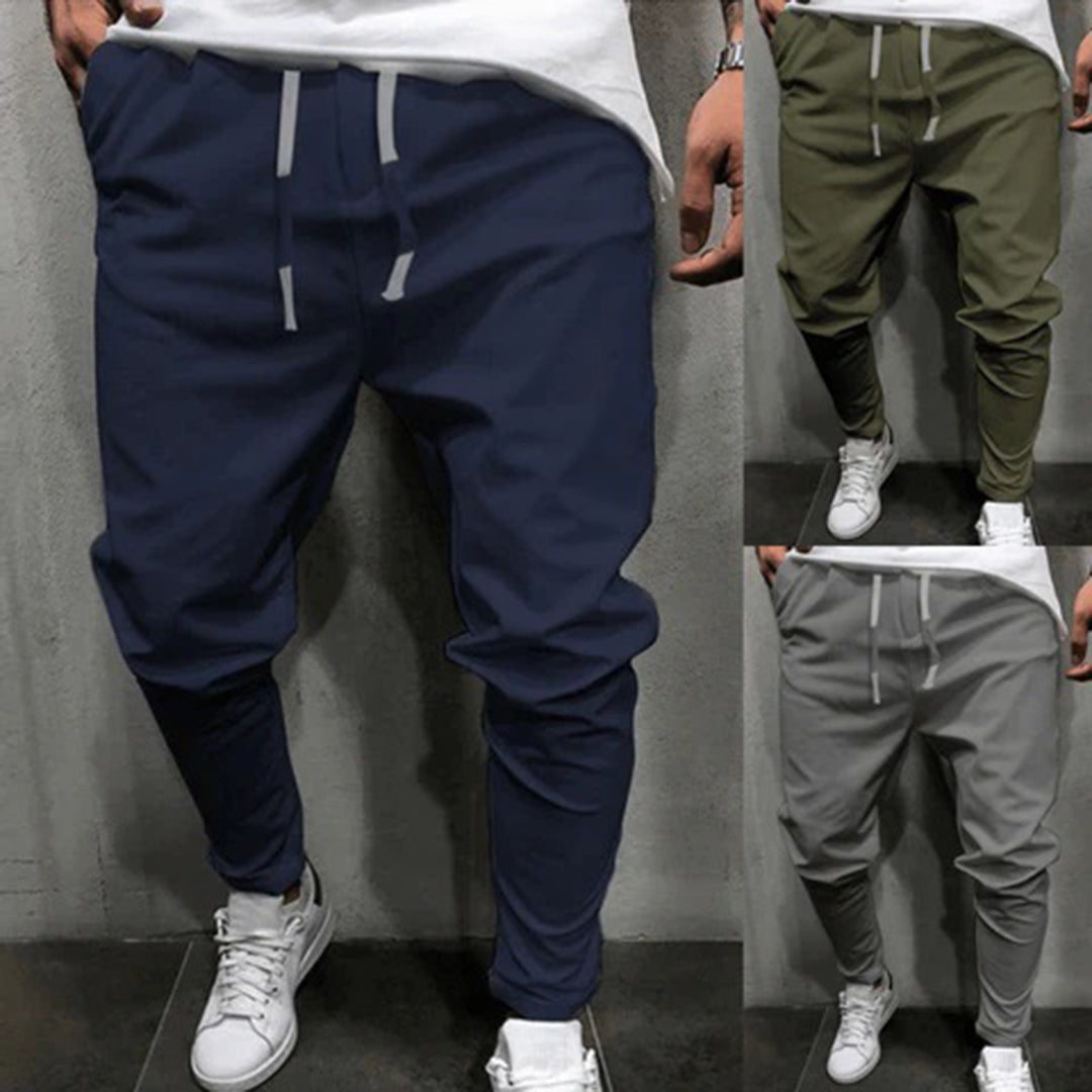 Men’s Jogger Trousers - Tapered Fit - Elastic Waist & Cuffs - Casual & Active Wear