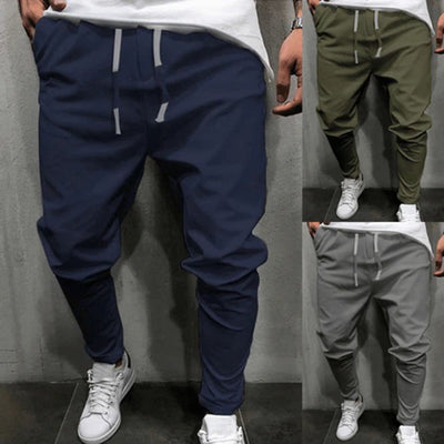 Men’s Jogger Trousers - Tapered Fit - Elastic Waist & Cuffs - Casual & Active Wear