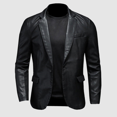 Stylish Slim Fit Leather Blazer for Men – Casual & Formal Jacket