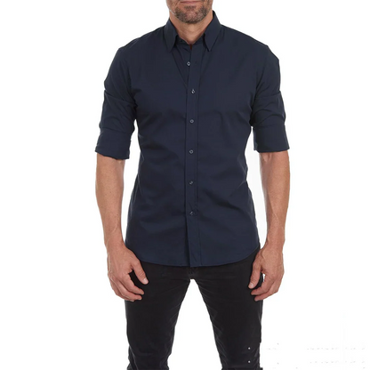 Men’s Formal Shirt – Slim Fit – Breathable Blend – Button-Down – Long Sleeves