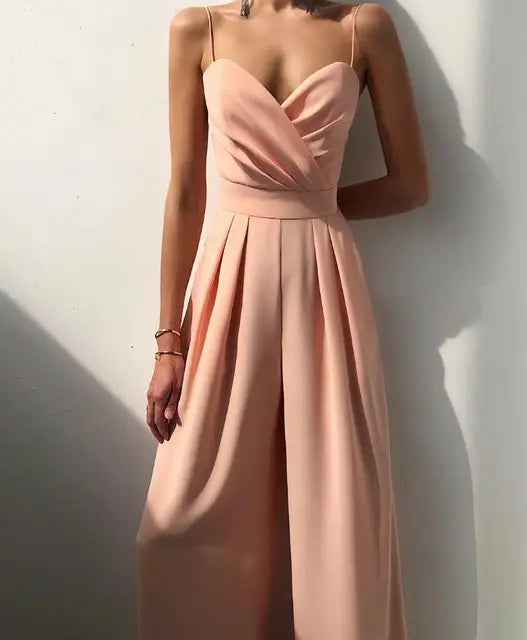 Women's elegant sleeveless jumpsuit