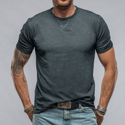 Men’s T-Shirt – Cotton Blend – Relaxed Fit – Crew Neck – Short Sleeve Casual Wear