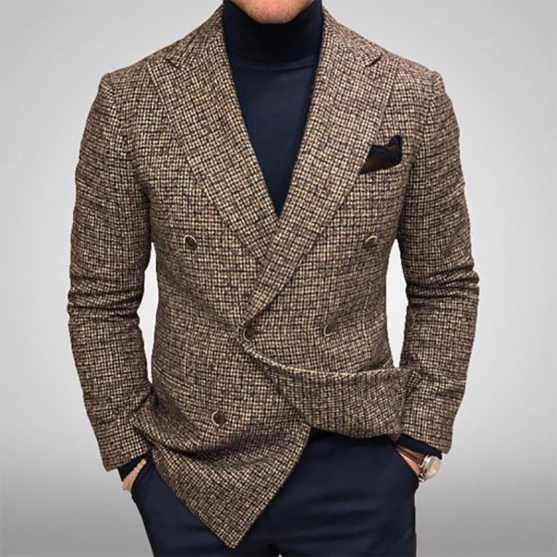 Men’s Blazer  – Tailored Fit – Double Breasted – Peak Lapel Formal Wear