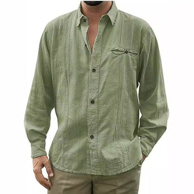 Men’s Shirt – Relaxed Fit – Long Sleeve – Button-Up – Chest Pocket