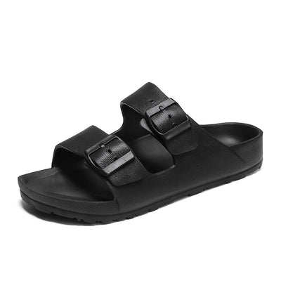 Men’s Sandals – Synthetic Leather – Open Toe – Adjustable Buckle Straps – Thick Sole