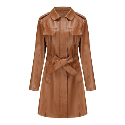 Women’s Mid-Length Jacket – Structured Fit – Sleek Finish – Flap Pockets