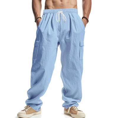 Men’s Cargo Pants – Relaxed Fit – Elastic Waist Multi-Pocket