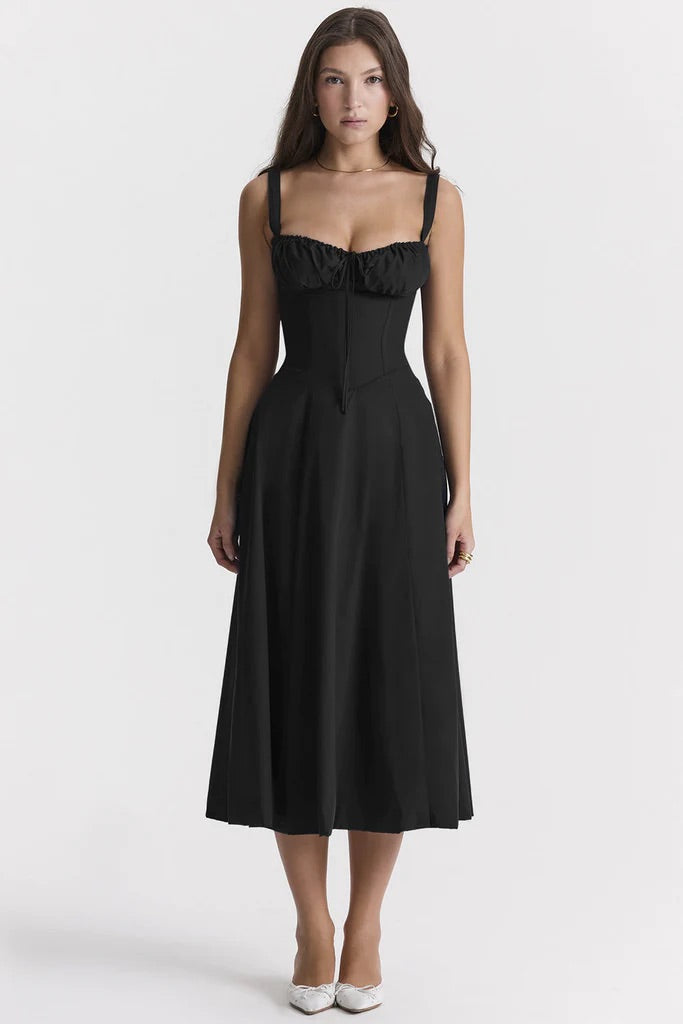 Printed Bustier Dress - Elegant Sustainable Summer Fashion
