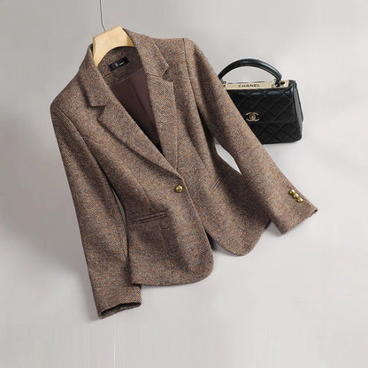 Women’s Blazer – Tailored Fit – Notched Lapel – Rose Embellishment