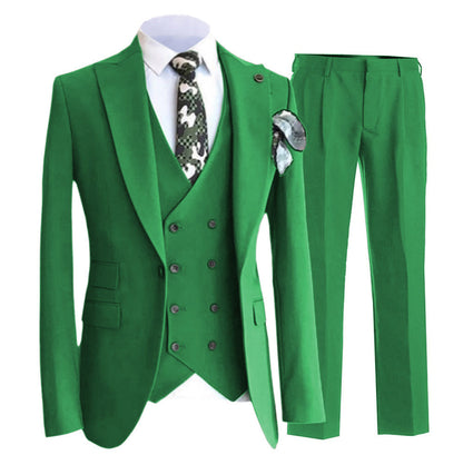 Men’s Formal Waistcoat – Slim Fit – Double-Breasted – Peaked Lapel – Suit Set