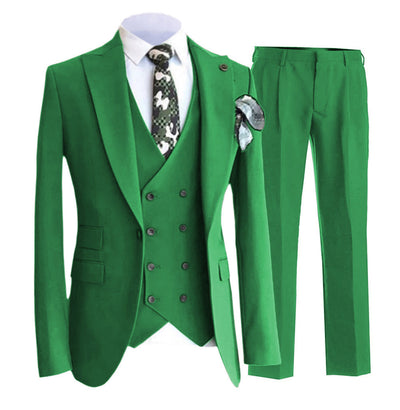 Men’s Formal Waistcoat – Slim Fit – Double-Breasted – Peaked Lapel – Suit Set