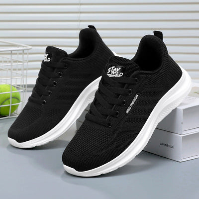 Women’s Running Shoes – Breathable Knit – Cushioned Sole – Lightweight Lace-Up Fit