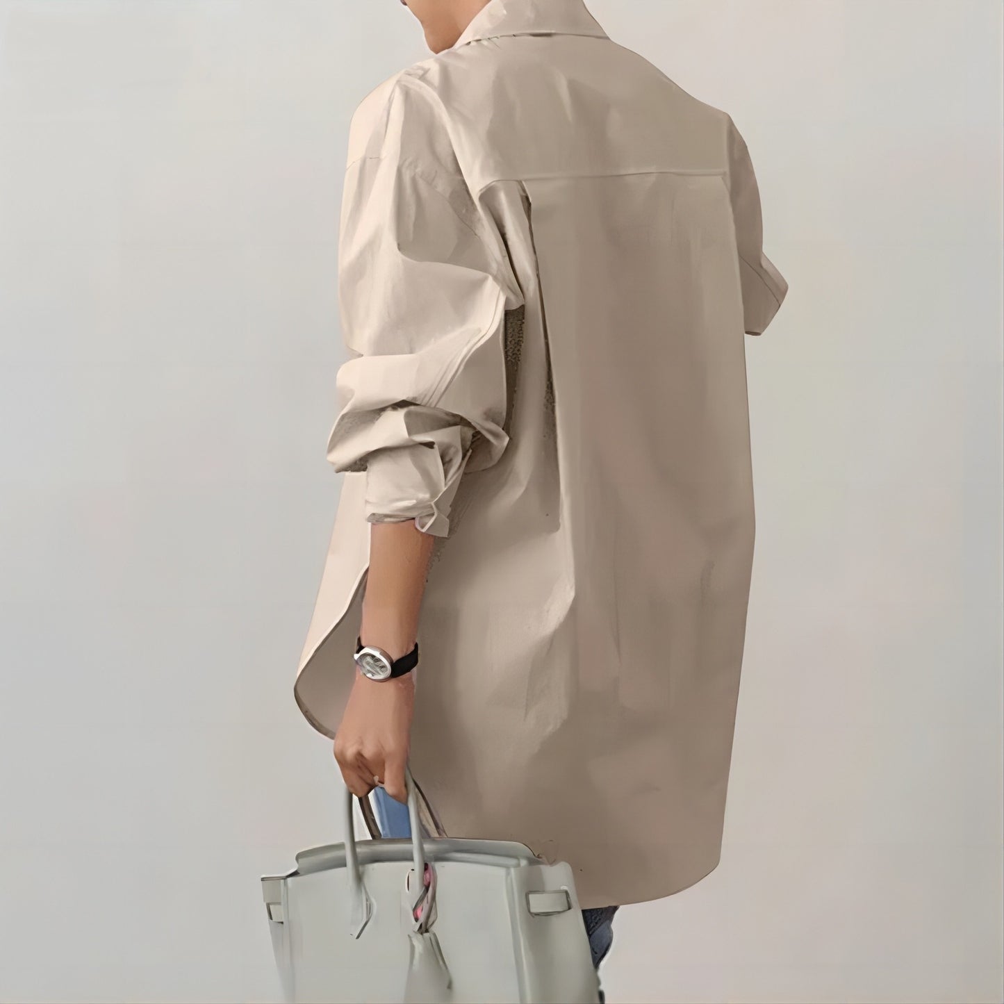 Women’s Oversized Shirt – Button-Up – Long Sleeve – Relaxed Fit