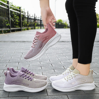 Women’s Running Shoes – Fly-Knit Mesh – Breathable Lightweight – Cushioned Sole