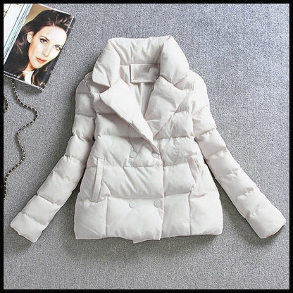 Women elegant turndown collar coat for women