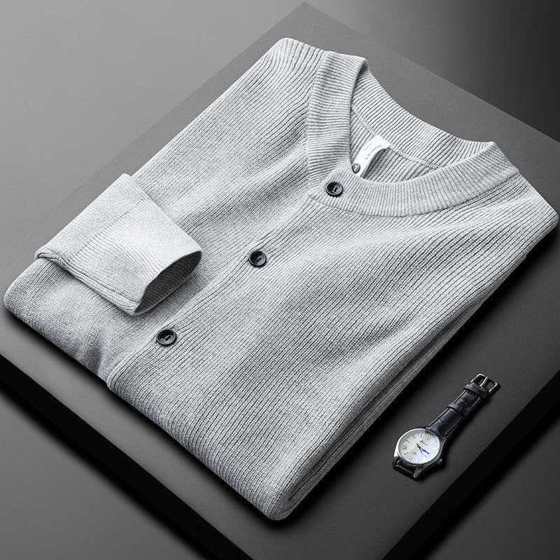 Men’s Cardigan – Slim Fit – Knit – Button Front – Ribbed Trim