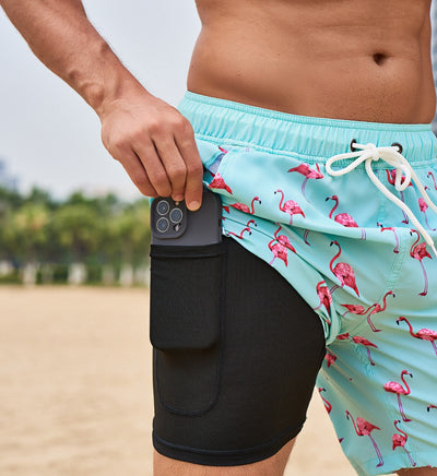 Men’s Swim Trunks – Quick-Dry Breathable Blend – Mid-Thigh Fit – Supportive Inner Layer