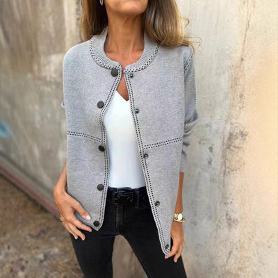 Women’s Sweater Jacket – Soft Knit – Relaxed Fit – Button Front – Long Sleeve – Pockets