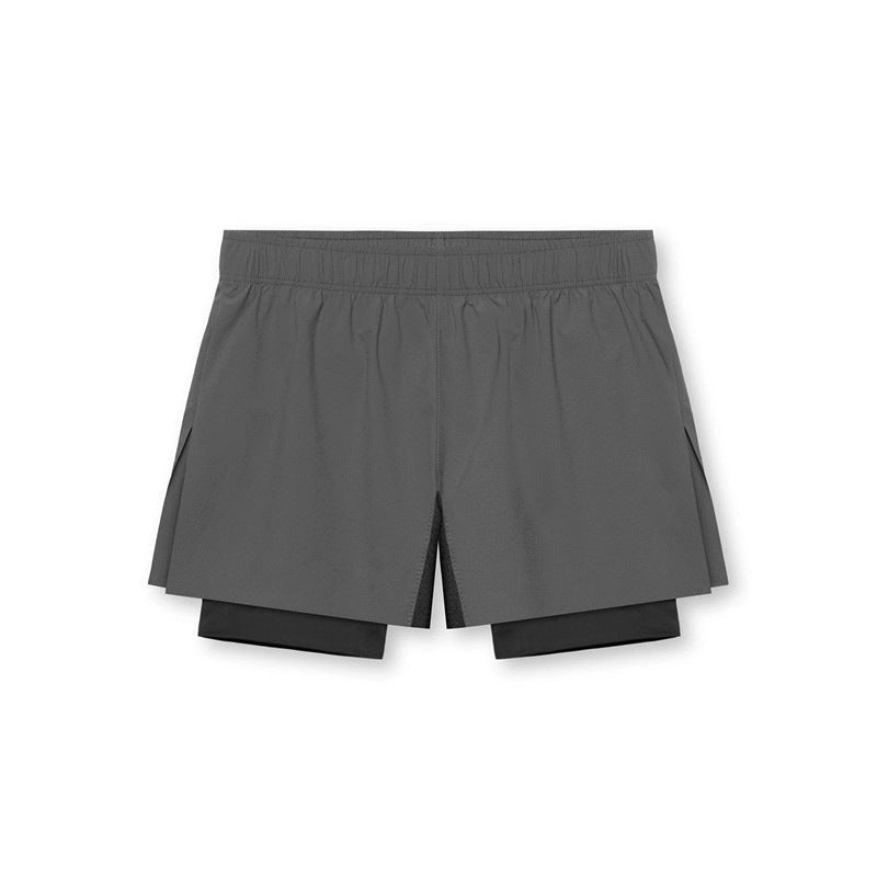Men’s Athletic Shorts – Dual Layer – Compression Fit – Breathable Stretch Fabric