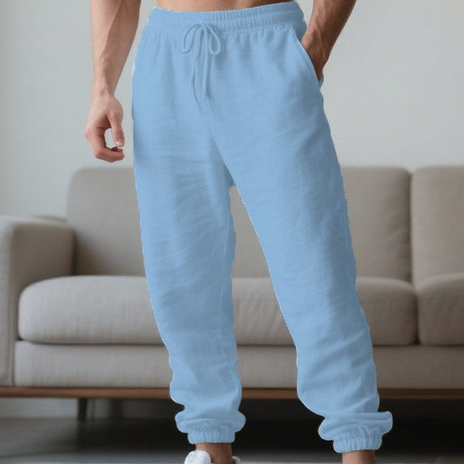 Men’s Casual Trousers – Relaxed Fit – Lightweight Woven – Tapered Leg – Drawstring Waist