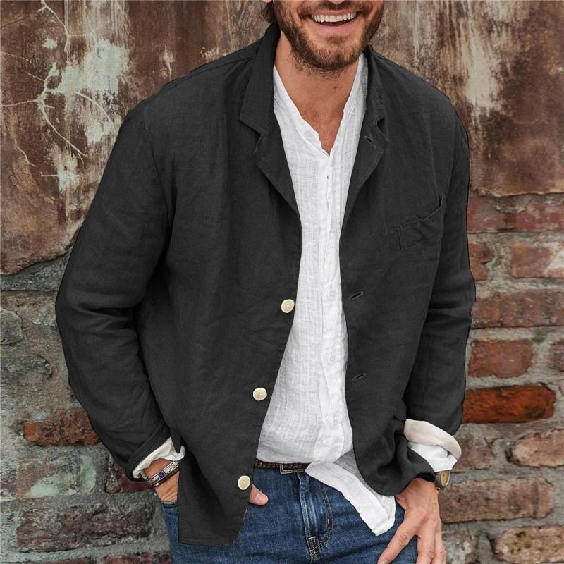 Men’s Blazer – Relaxed Fit – Notch Lapel – Lightweight Casual
