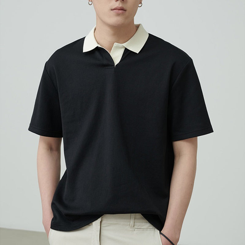 Men’s Polo Shirt – Breathable Fabric – Regular Fit – Short Sleeve – Minimalist Casual Style