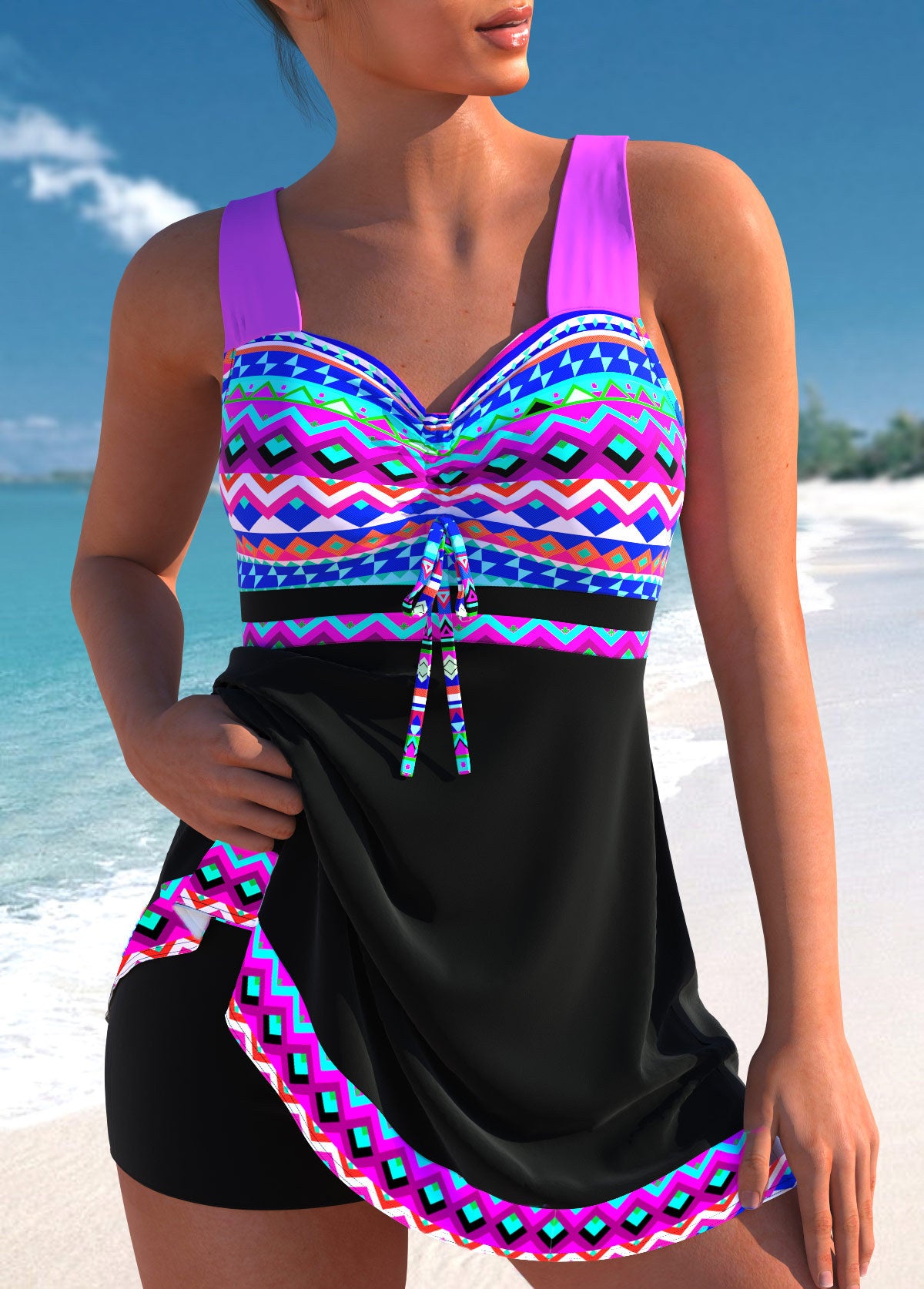 Tummy Control Tankini Set – Stylish Swimwear for Women