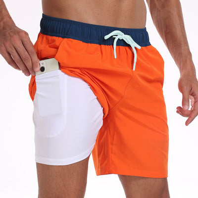 Men’s Swim Trunks – Quick-Dry Breathable Blend – Mid-Thigh Fit – Supportive Inner Layer