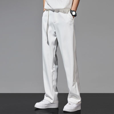 Men’s Trousers – Relaxed Fit – Straight Leg – Lightweight Soft Drape – Full Length