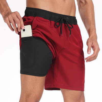 Men’s Swim Trunks – Quick-Dry Breathable Blend – Mid-Thigh Fit – Supportive Inner Layer