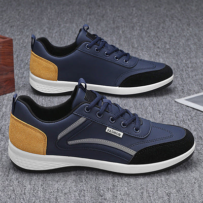 Men’s Sneakers – Low-Top Athletic Fit – Smooth & Suede-Like Panels – Lace-Up Design