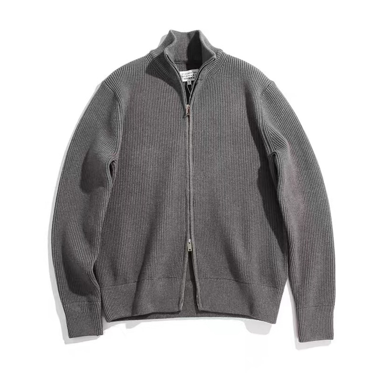 Men's Zip-Up Cardigan - High Neck - Full Sleeve - Classic Design
