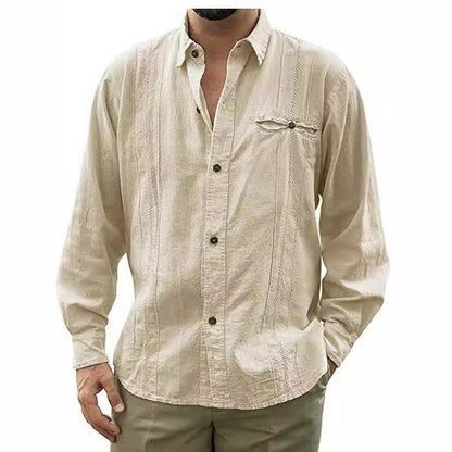 Men’s Shirt – Relaxed Fit – Long Sleeve – Button-Up – Chest Pocket