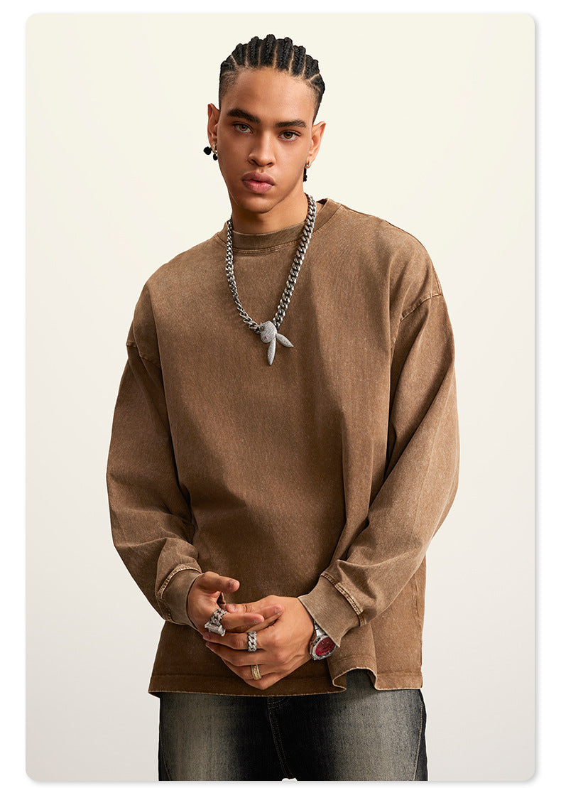 Men’s Crewneck Sweater – Soft Knit Cotton – Relaxed Fit – Long Sleeve