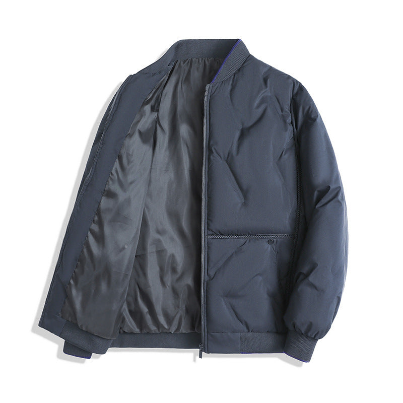 Men’s Quilted Jacket – Regular Fit – Padded Insulation – Ribbed Trim – Zip Front