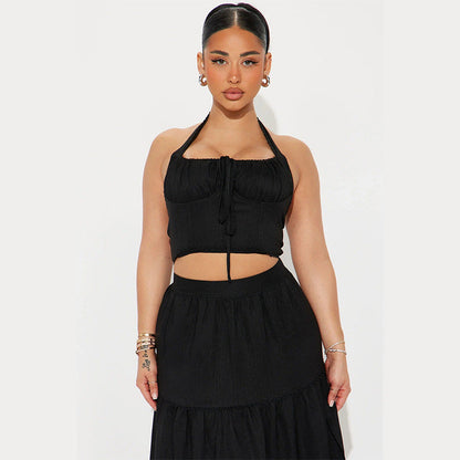 Women’s Maxi Dress – High Waist – Tiered Design – Lightweight Breathable Fabric – Flowing Fit