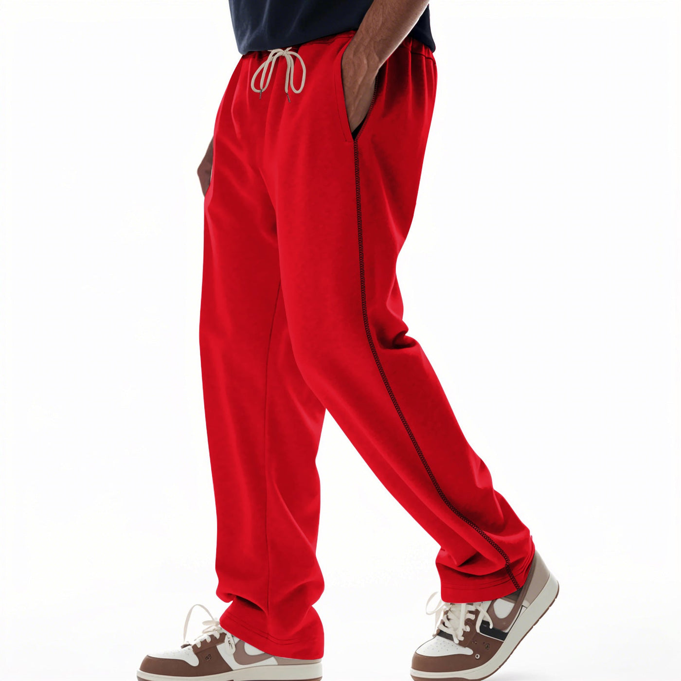 Men’s Sweatpants – Heavy Cotton Terry – Relaxed Fit – Drawstring Waist – Side Pockets