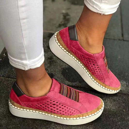 Women’s Slip-On Sneakers – Breathable Blend – Cushioned Sole – Casual Orthopedic Fit