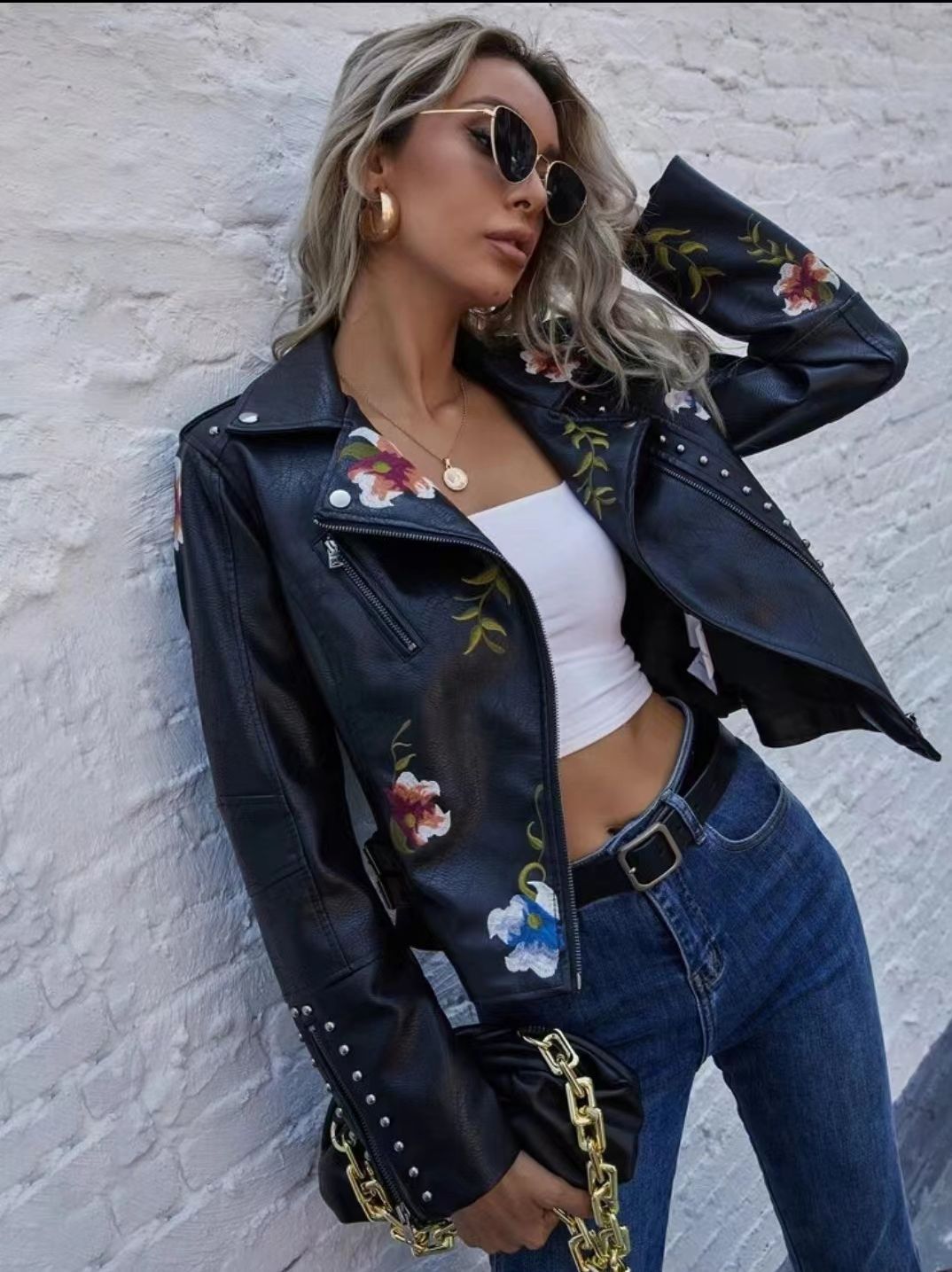 Women's retro floral print vintage jacket