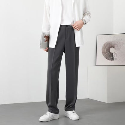 Men’s Slim Fit Trousers – Lightweight Fabric – Ankle Length – Smart Casual Wear