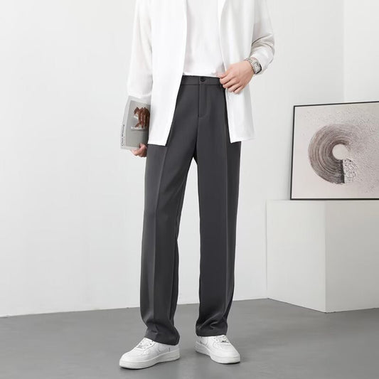 Men’s Slim Fit Trousers – Lightweight Fabric – Ankle Length – Smart Casual Wear