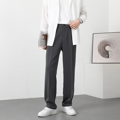 Men’s Slim Fit Trousers – Lightweight Fabric – Ankle Length – Smart Casual Wear