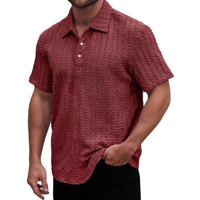 Men’s Polo Shirt – Regular Fit – Soft Textured Knit – Short Sleeve Breathable Fabric