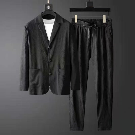 Men's lightweight long sleeve blazer and pants set