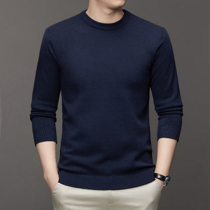 Men’s Knitted Sweater – Slim Fit – Crew Neck – Ribbed Trim – Soft Cotton Blend