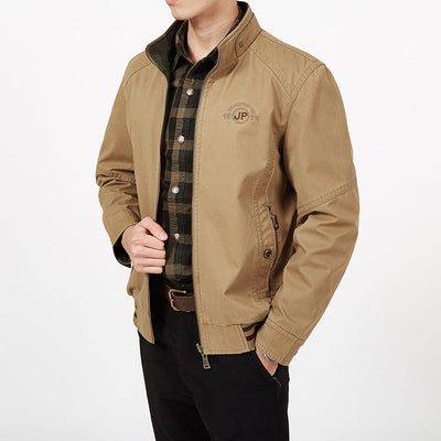 Men’s Reversible Jacket – Cotton Blend – Standard Fit – Zip Front – Side Pockets