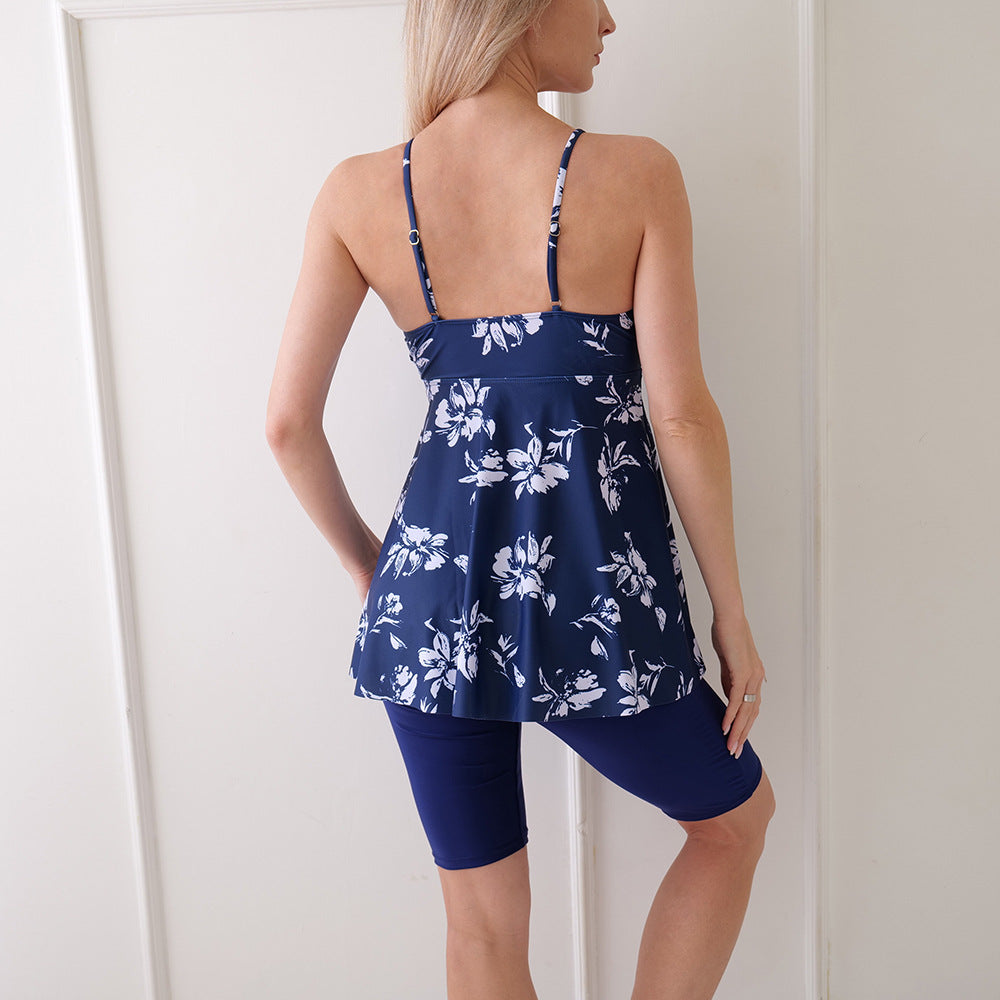 Women’s Swim Dress with Shorts – A-Line Fit – Adjustable Straps – Stretch Fabric